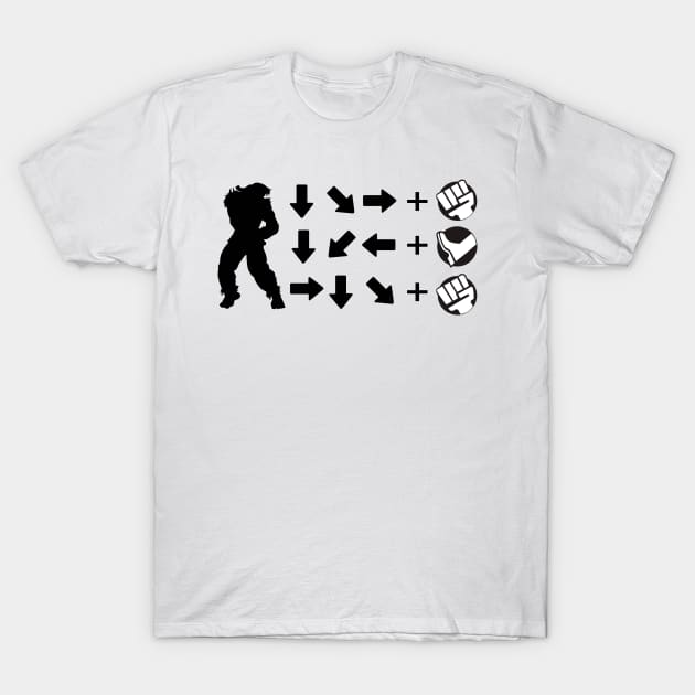 Street Fighter Moves - Ryu T-Shirt by GuiNRedS